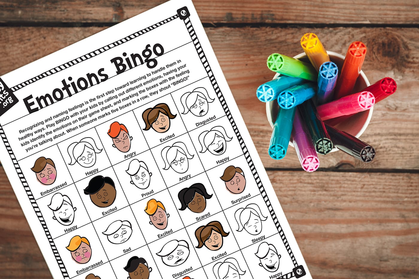 Emotions Bingo Free Printable