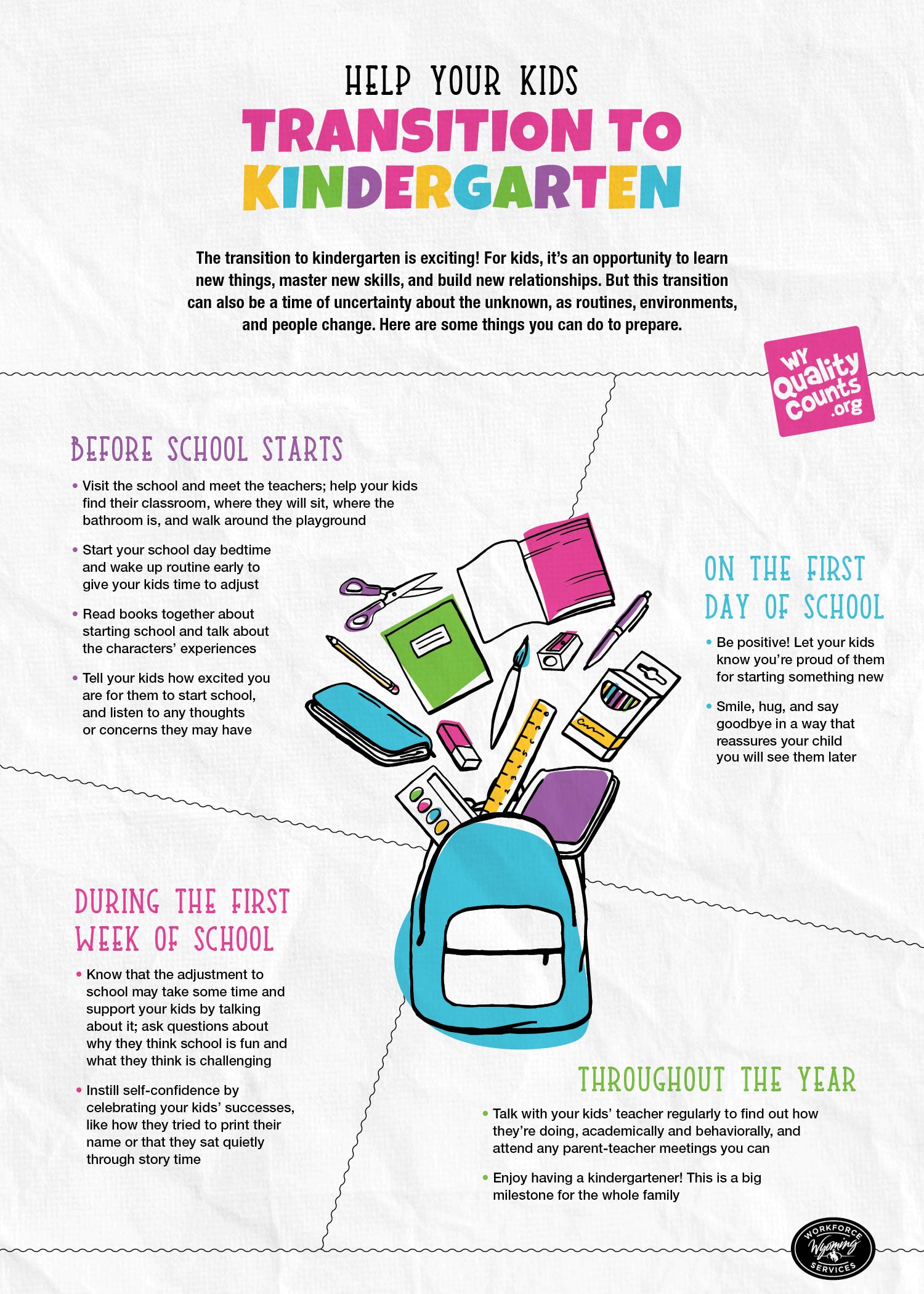 help your kids transition to kindergarten
