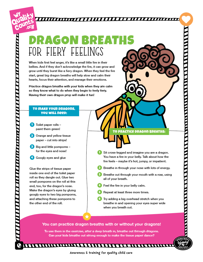 Dragon Breaths for fiery feelings-activity